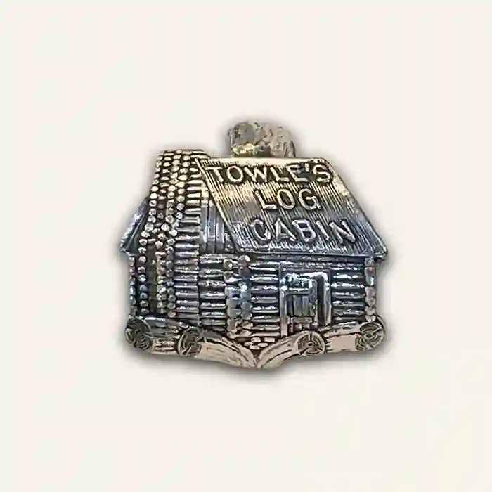 Towle's Log Cabin Handmade flatware ring with closed-band finish