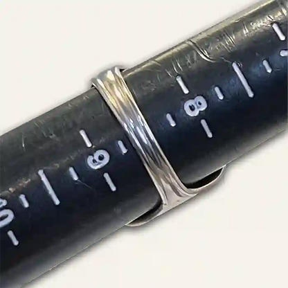 Towle's Log Cabin Silver spoon ring made from repurposed silverware size 8.5