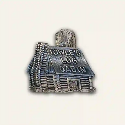 Towle's Log Cabin Handmade silver spoon ring with timeless pattern details