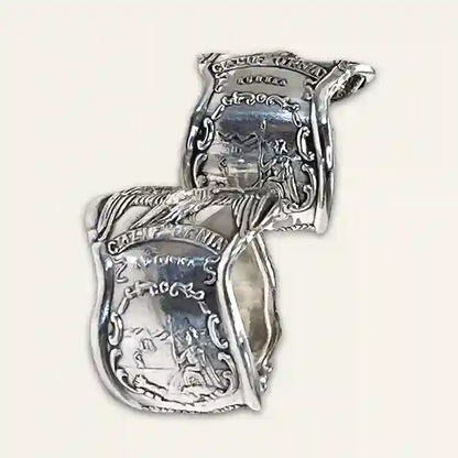 State of California Unique silver spoon ring crafted with artisan care