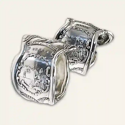 State of California Handmade silverplate spoon ring with curved band design