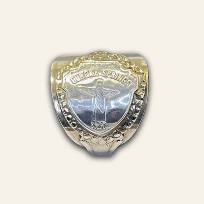 Vintage spoon ring made from a Eureka Springs souvenir spoon.