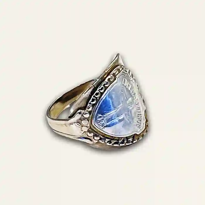 Unique flatware jewelry piece crafted from vintage spoons