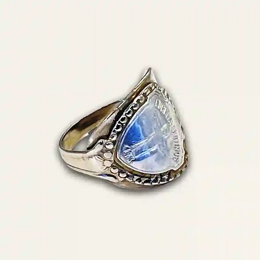 Unique flatware jewelry piece crafted from vintage spoons