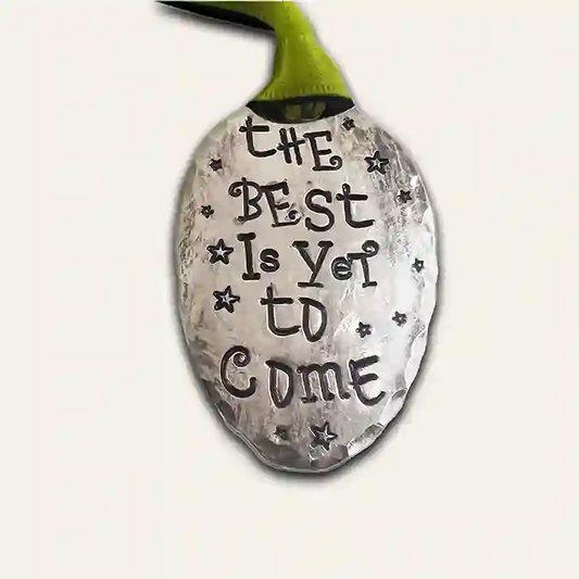 The Best Is Yet To Come Silverplate Flatware spoon ornament