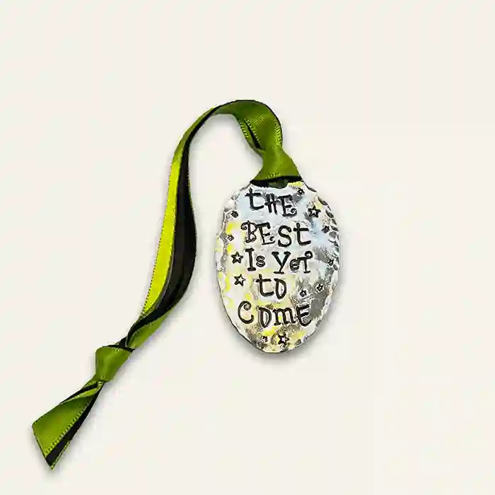 The Best Is Yet To Come Vintage Silverware spoon ornament