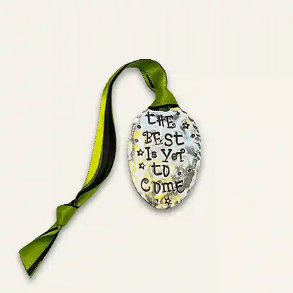 The Best Is Yet To Come Vintage Silverware spoon ornament