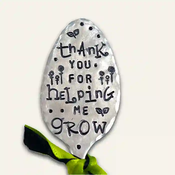 Thank you for helping me grow vintage spoon garden marker
