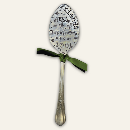 vintage garden marker – hand-stamped – friends