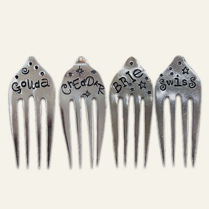 vintage cheese marker – hand-stamped – brie