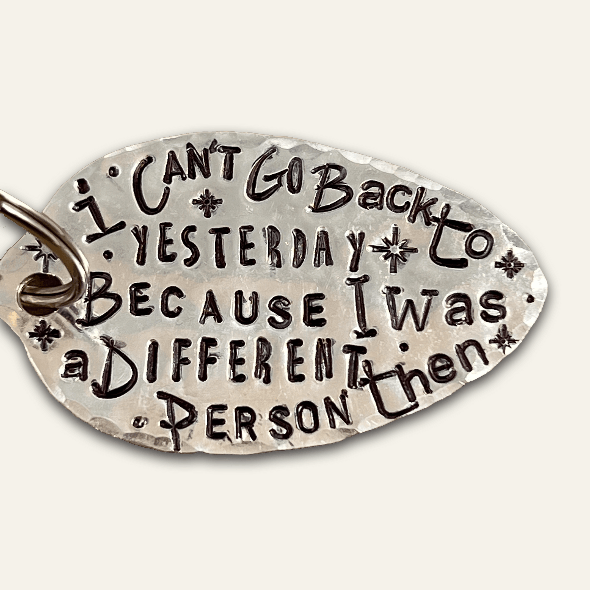 silver-plated spoon ring – hand-stamped – basil parsley thyme oregano rosemary – var1 – var2