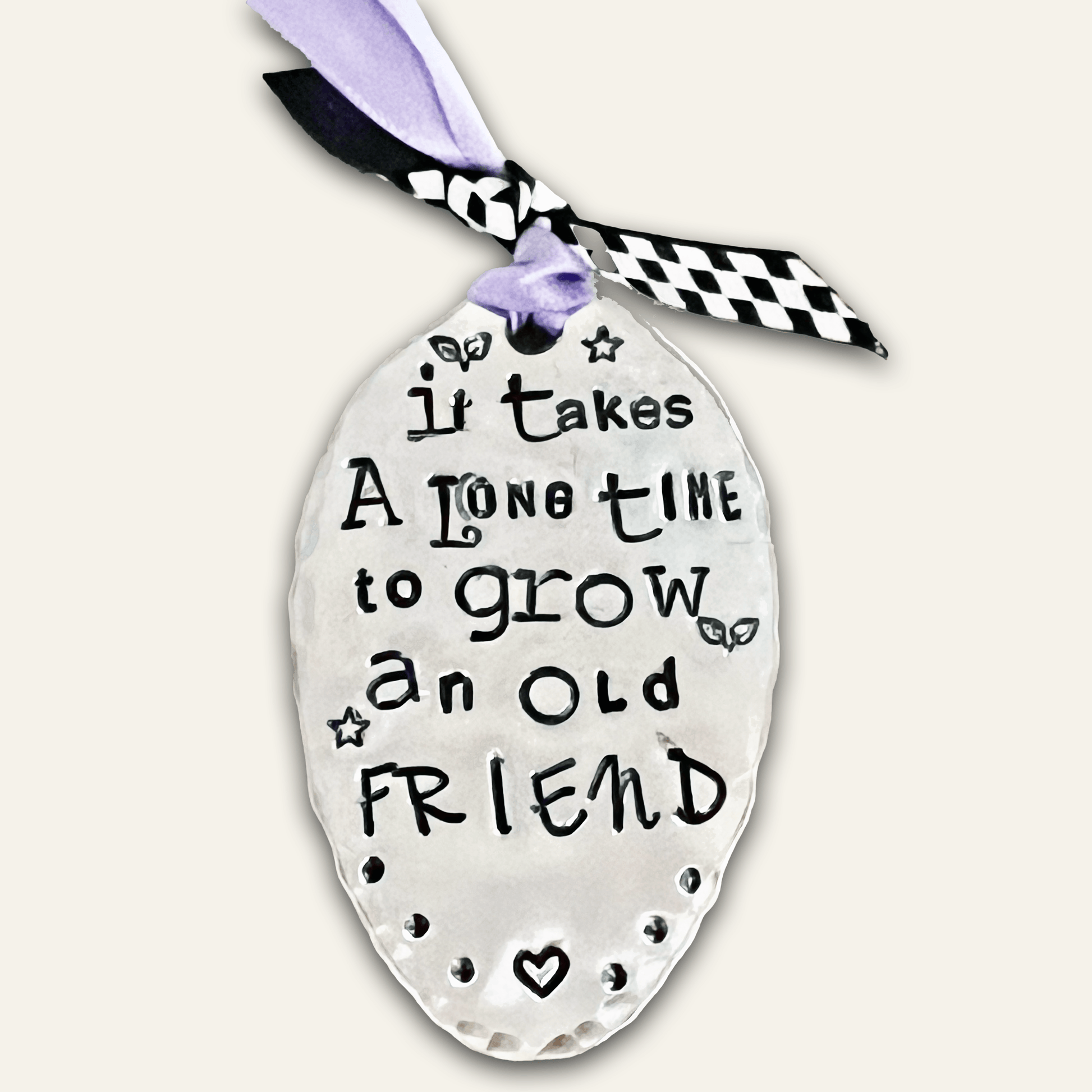 silver-plated spoon ring – hand-stamped – best friend keepsake