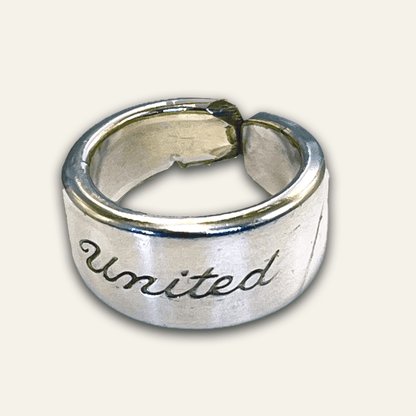 United Airlines Vintage Spoon Ring