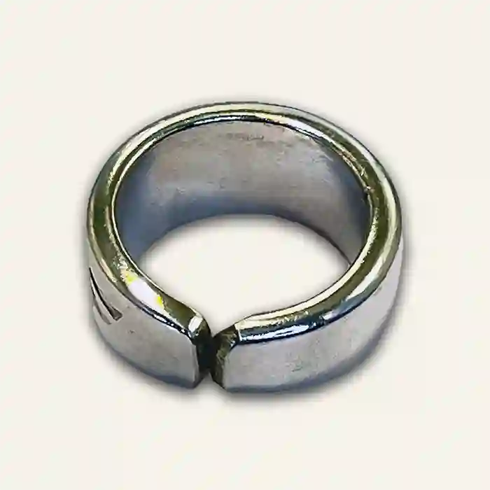 United Airlines handcrafted silverware piece side profile view