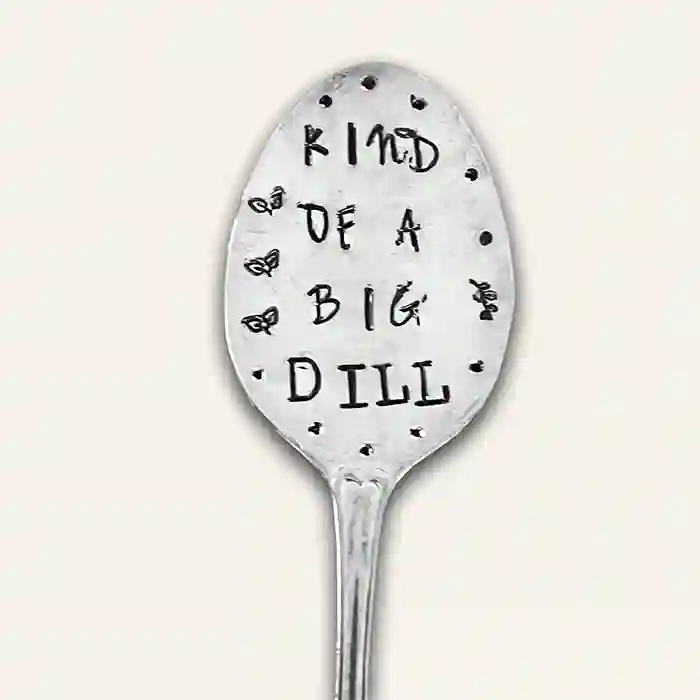 Kind Of A Big Dill vintage spoon herb garden marker