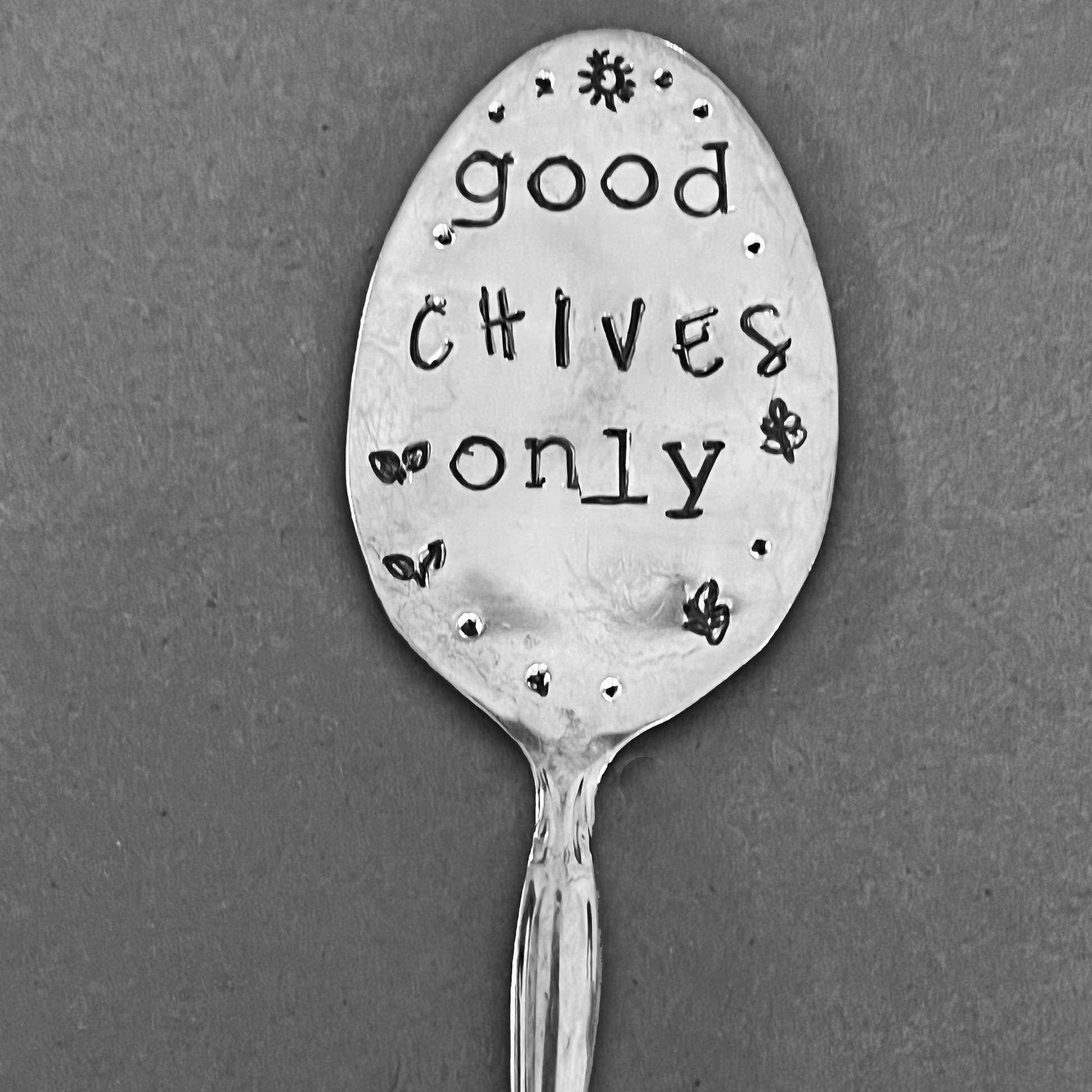 vintage garden marker – hand-stamped – eco friendly garden decor – var1 – var2