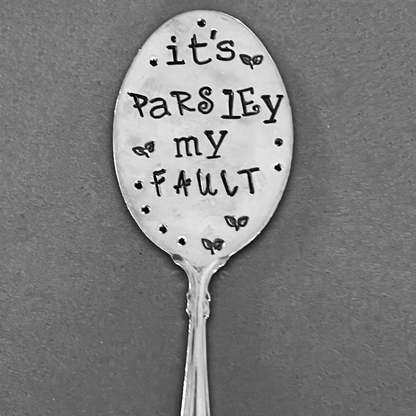 vintage garden marker – hand-stamped – eco friendly garden decor – var1