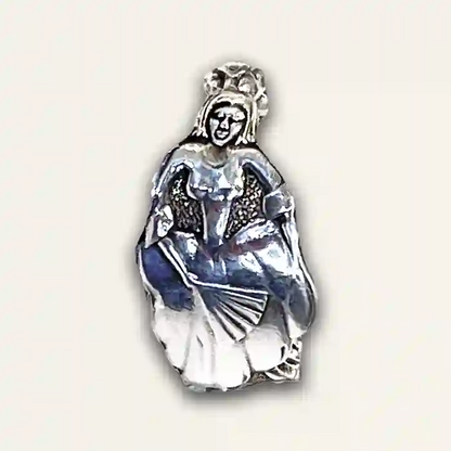 Lady With A Fan Swedish Spoon Ring formed from upcycled flatware