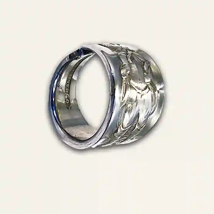 Puss In Boots classic silver-plate spoon ring with unique silhouette
