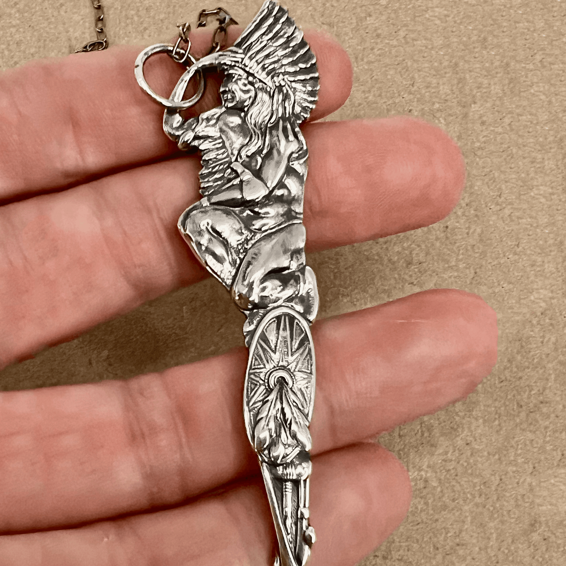 silver-plated necklace – recycled silverware