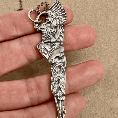 silver-plated necklace – recycled silverware