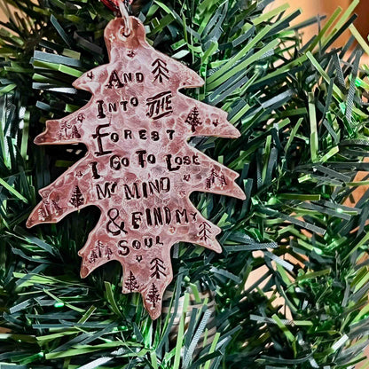 Into The Forest... Red Oak Leaf Copper Ornament