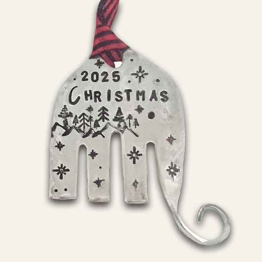 silver-plated ornament – 2025 holiday ornament