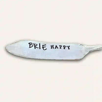 Brie Happy Vintage Silver-plate Cheese Spreader