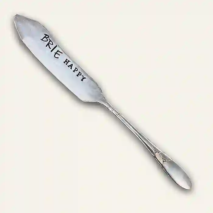 Brie Happy Vintage Silver-plate Cheese Spreader full image