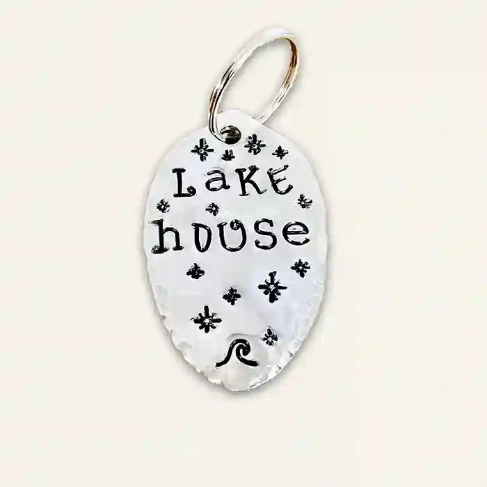 Lake House Silver-plate vintage spoon keychain