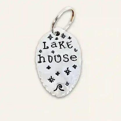 Lake House Silver-plate vintage spoon keychain