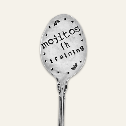 vintage garden marker – hand-stamped – bar cart garden