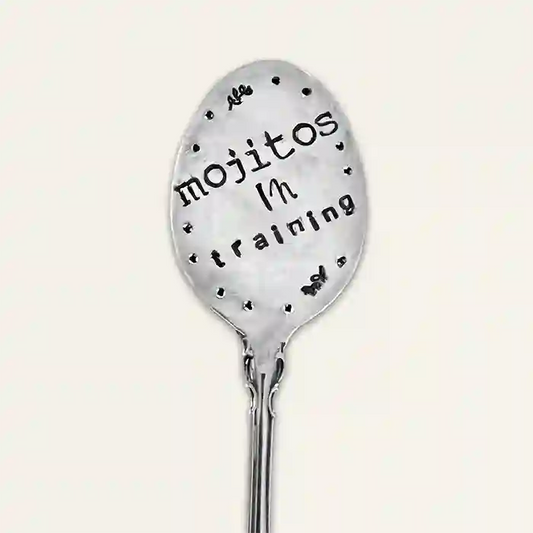 Mojitos In Training Vintage Silverware Spoon Herb Marker