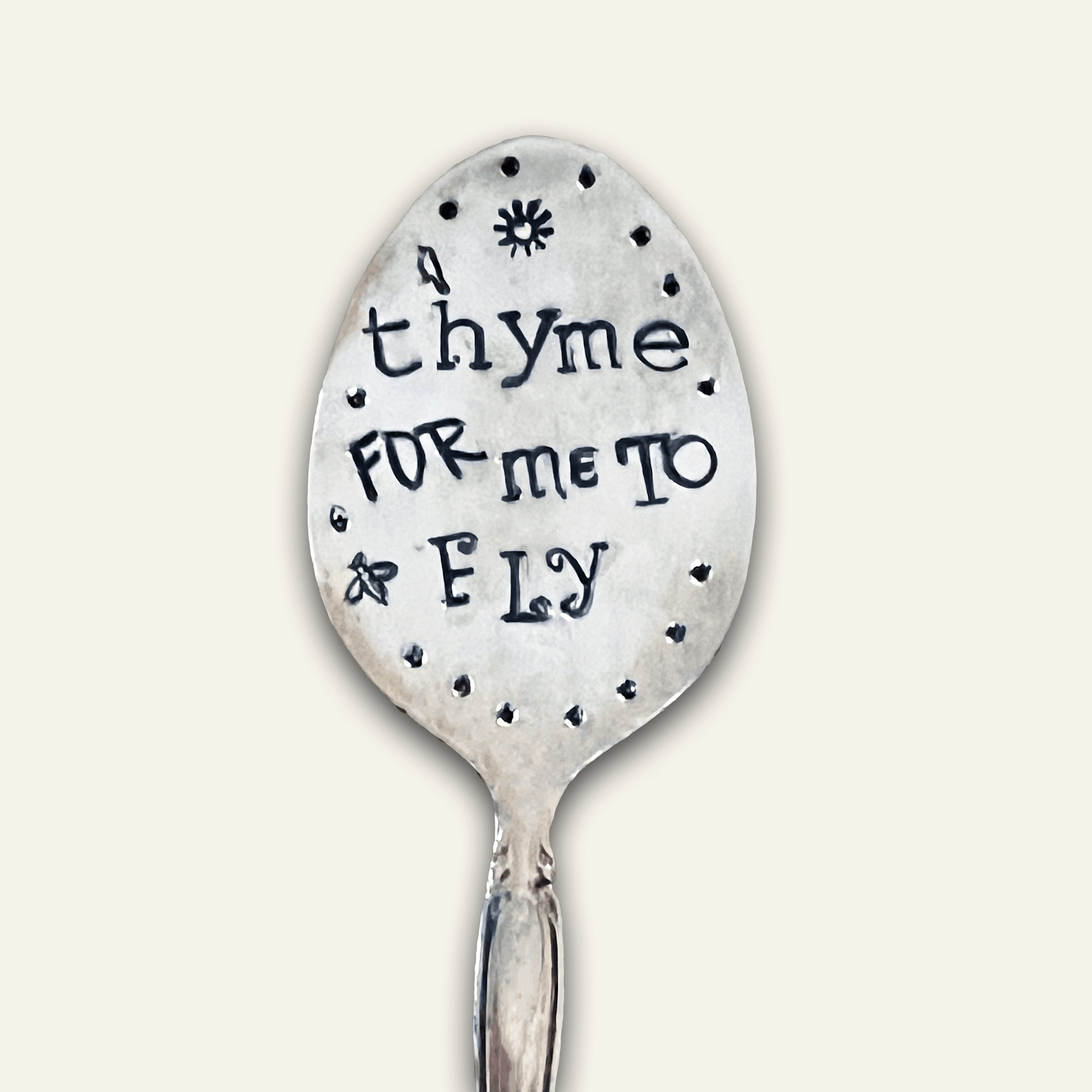 vintage spoon ring – hand-stamped – eco friendly garden decor