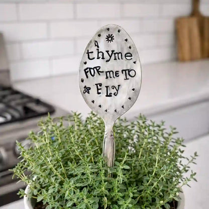 Thyme for me to Fly spoon herb marker