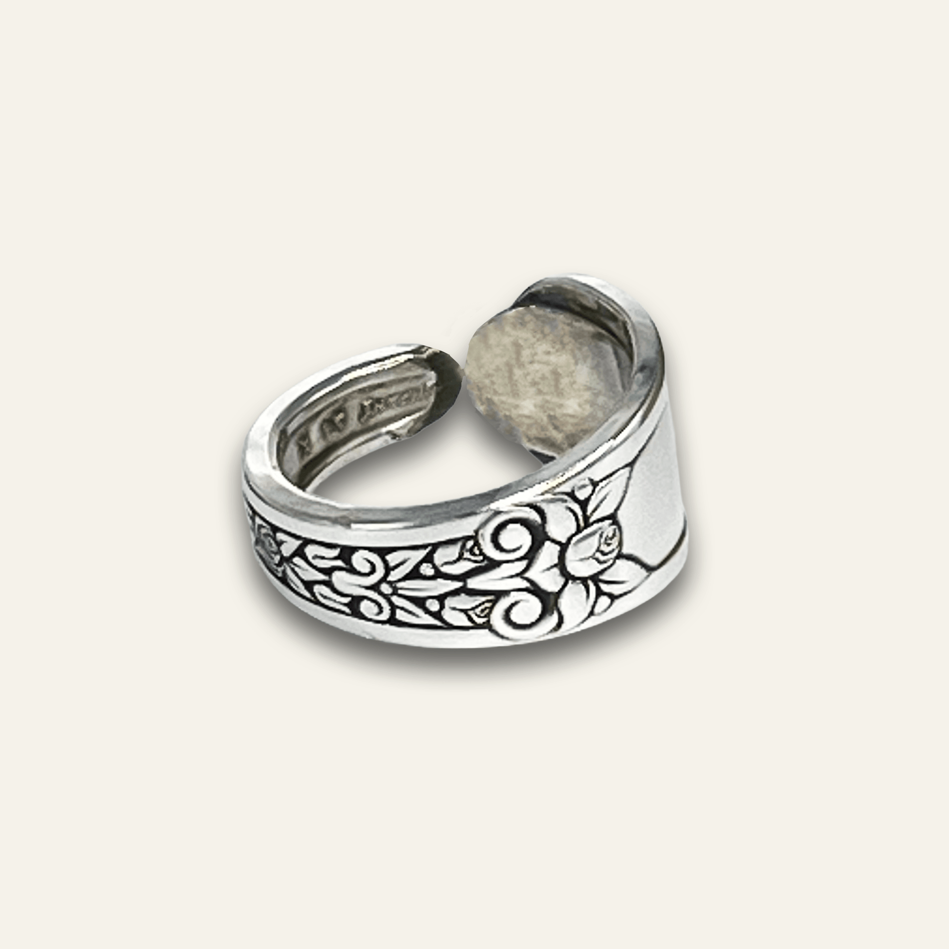 vintage spoon ring – artisan silver ring