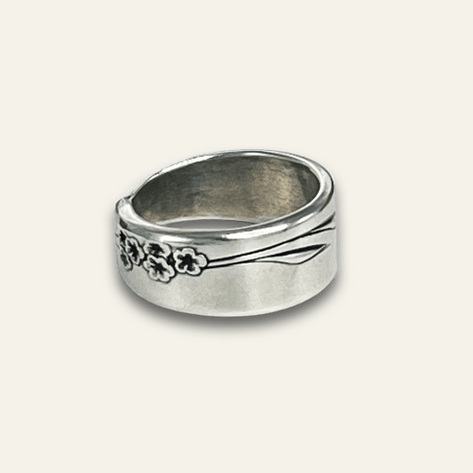silver-plated spoon ring – boho silver ring – var1 – var2