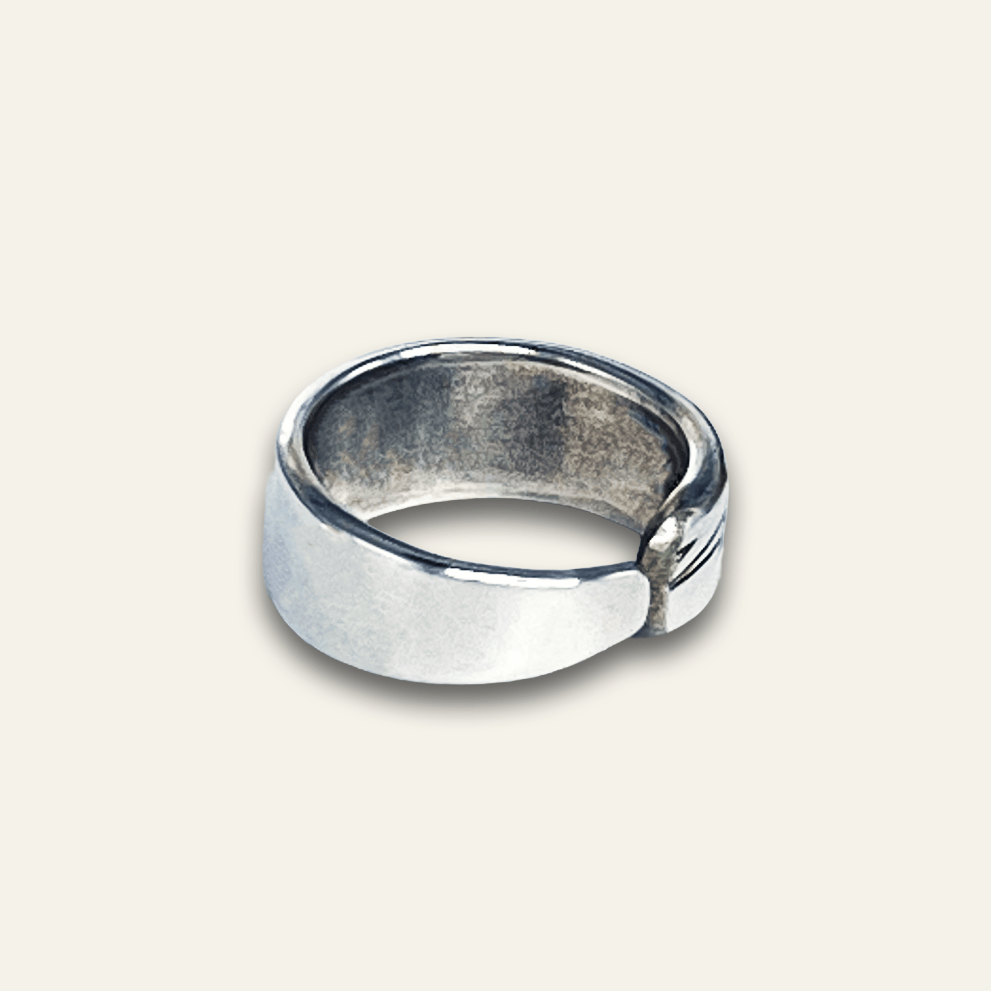 silver-plated spoon ring – floral spoon ring