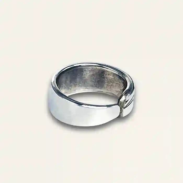 Boho silverplate spoon ring with vintage character