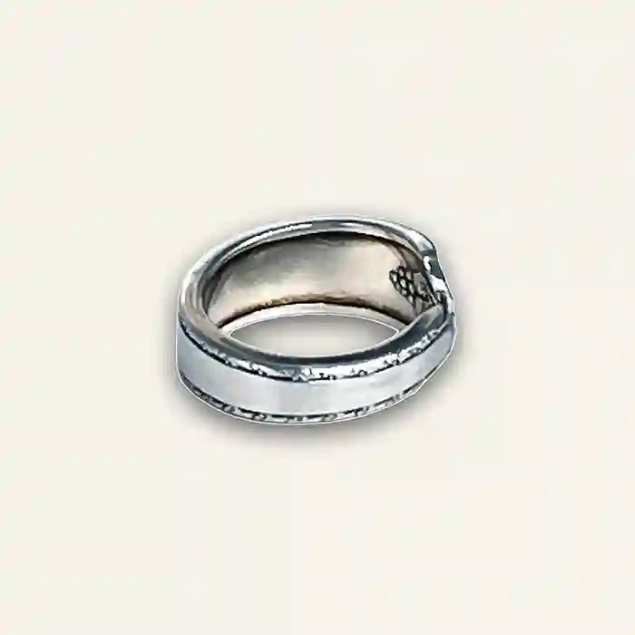 Vintage spoon ring featuring collectible flatware design