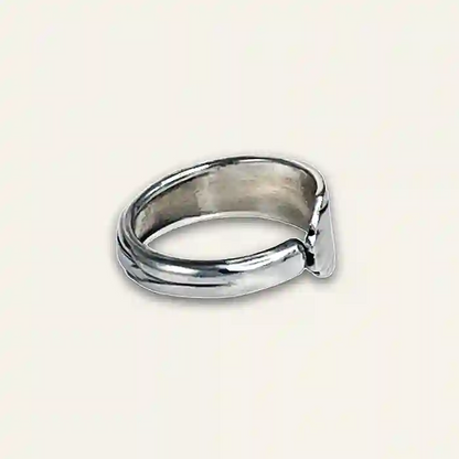 Real silverware ring crafted from upcycled flatware