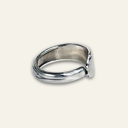 Minimalist Clean Lines Spoon Ring