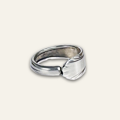 Minimalist Clean Lines Spoon Ring