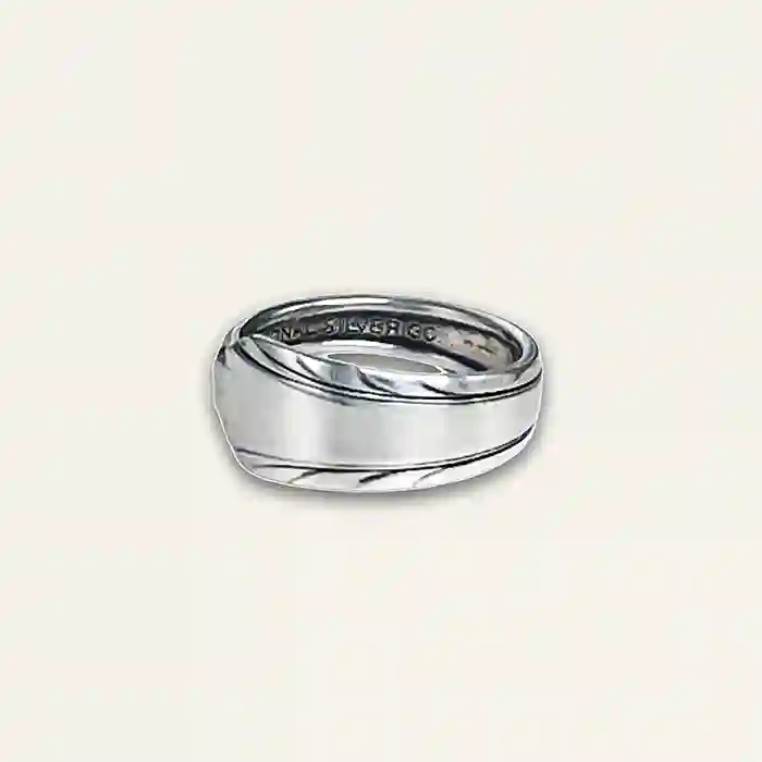 Upcycled flatware jewelry ring repurposed from old spoons