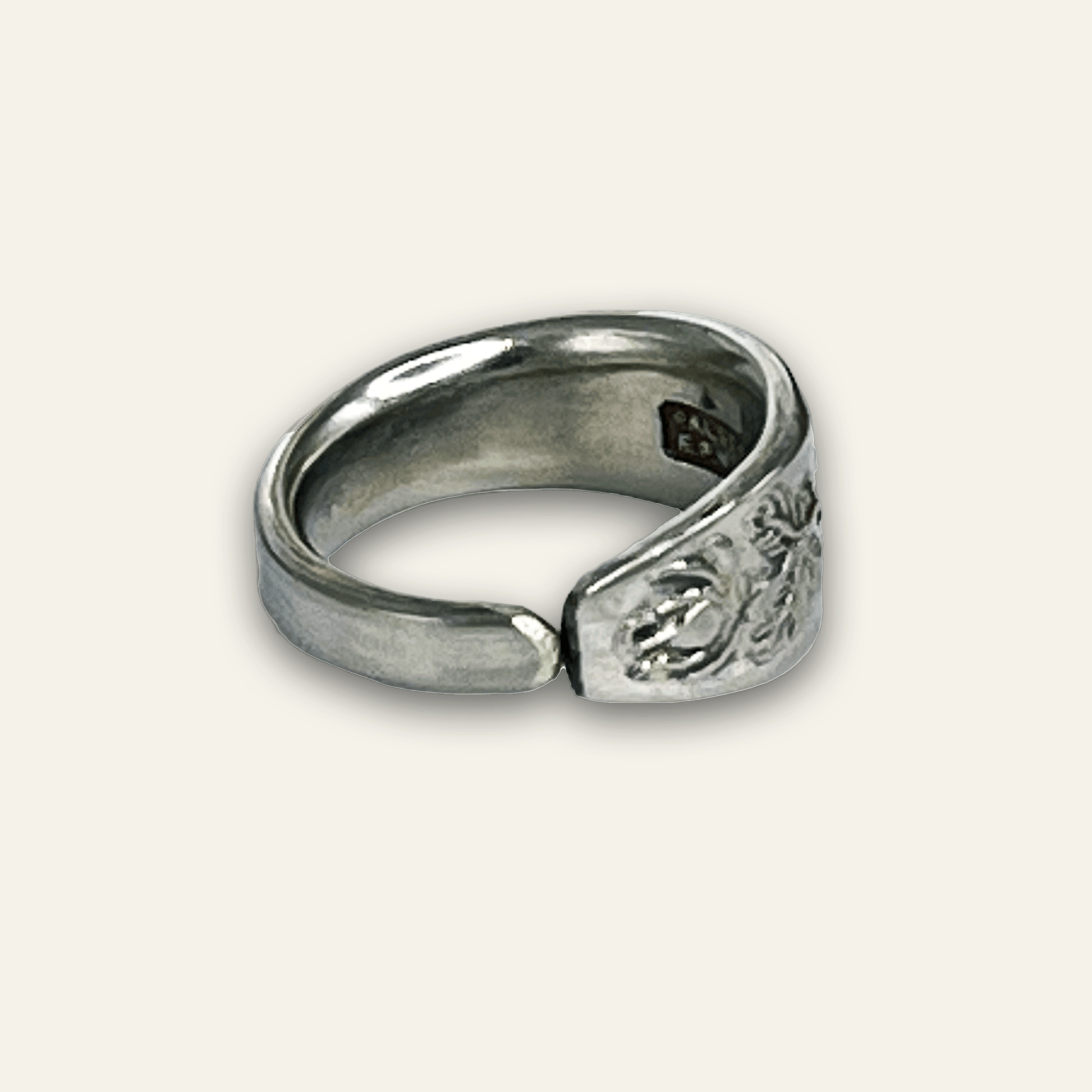 silver-plated spoon ring – eco-friendly jewelry