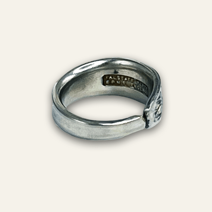 silver-plated spoon ring – floral ring