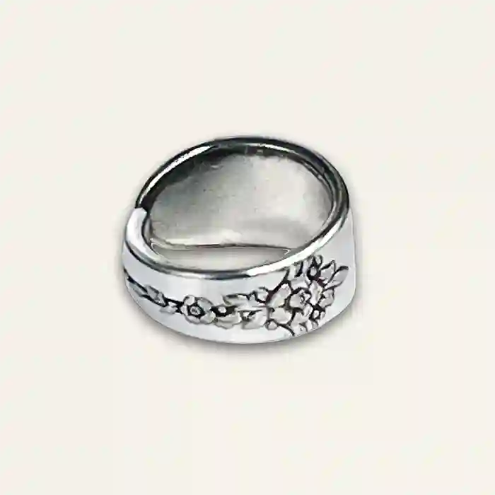 Artisan-crafted spoon ring with timeless silverplate design