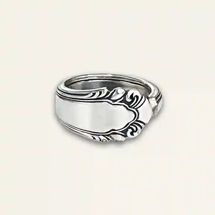 Vintage silverplate spoon ring handcrafted from real flatware