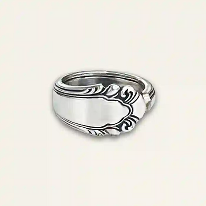 Vintage silverplate spoon ring handcrafted from real flatware