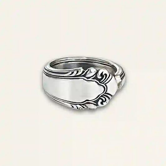 Vintage silverplate spoon ring handcrafted from real flatware